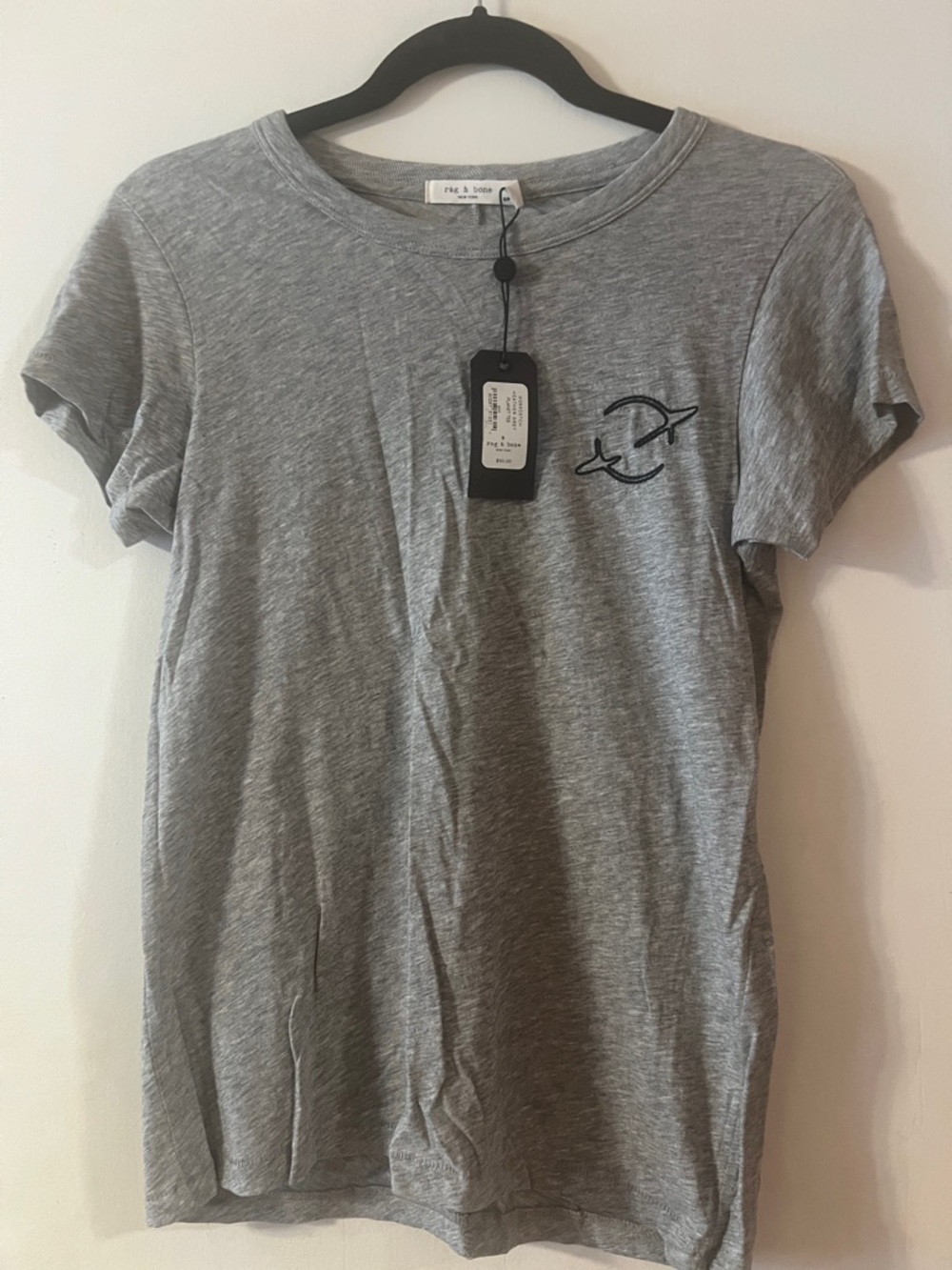 Rag & Bone Grey Logo Crewneck Tee